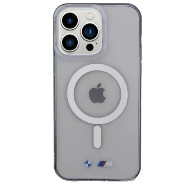 Чехол BMW Silver Ring для iPhone 15 Pro Transparent with MagSafe (BMW000823-0)