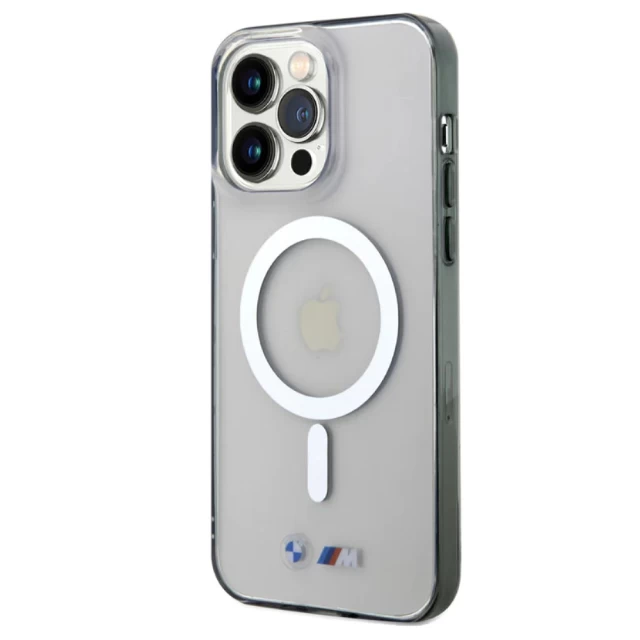 Чехол BMW Silver Ring для iPhone 15 Pro Max Transparent with MagSafe (BMW000824-0)