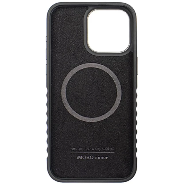 Чехол Audi Genuine Leather для iPhone 14 Pro Black/Red with MagSafe (AU-TPUPCMIP14P-R8/D3-RD)