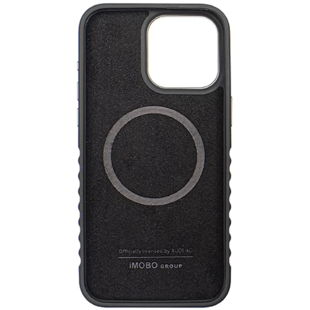 Чехол Audi Genuine Leather для iPhone 15 Pro Black/Red with MagSafe (AU-TPUPCMIP15P-R8/D3-RD)