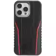 Чехол Audi Genuine Leather для iPhone 15 Pro Black/Red with MagSafe (AU-TPUPCMIP15P-R8/D3-RD)
