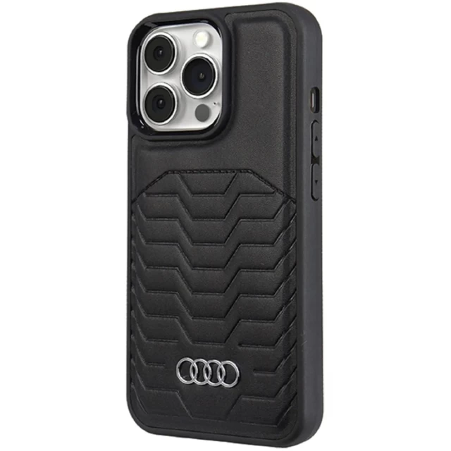 Чехол Audi Synthetic Leather для iPhone 13 Pro Black with MagSafe (AU-TPUPCMIP13P-GT/D3-BK)