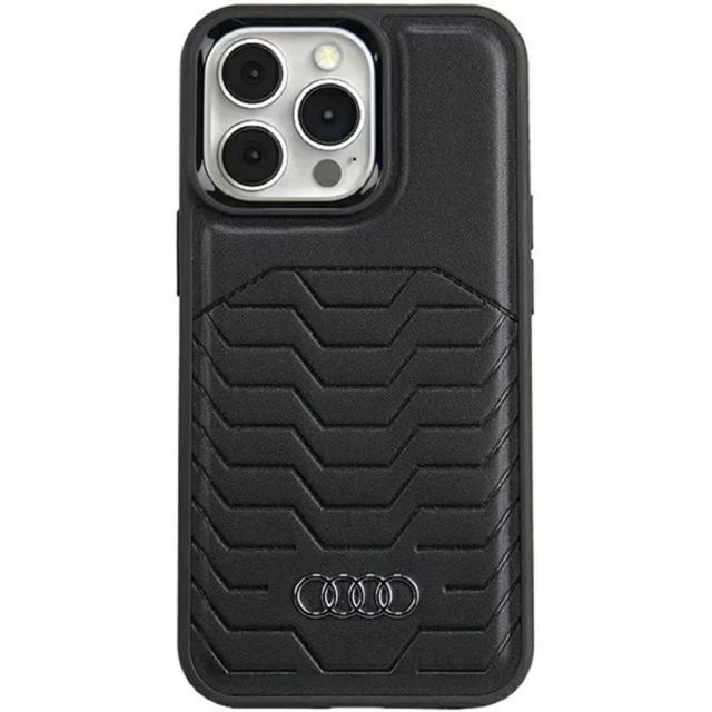 Чехол Audi Synthetic Leather для iPhone 13 Pro Black with MagSafe (AU-TPUPCMIP13P-GT/D3-BK)