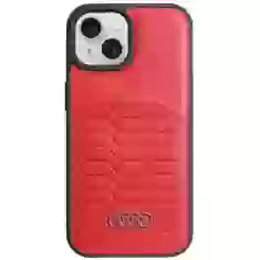 Чохол Audi Synthetic Leather для iPhone 15 | 14 | 13 Red with MagSafe (AU-TPUPCMIP15-GT/D3-RD)