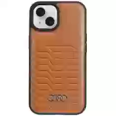 Чехол Audi Synthetic Leather для iPhone 15 Plus | 14 Plus Brown with MagSafe (AU-TPUPCMIP15M-GT/D3-BN)