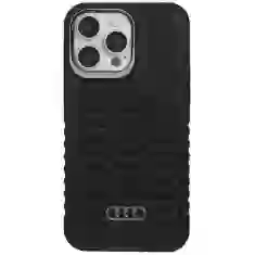 Чехол Audi Synthetic Leather для iPhone 14 Pro Max Black with MagSafe (AU-TPUPCMIP14PM-GT/D3-BK)