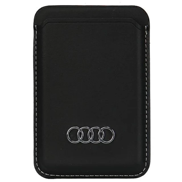 Чехол-бумажник Audi Synthetic Leather Wallet Card Slot Black with MagSafe (AU-MSCH-Q3/D1-BK)