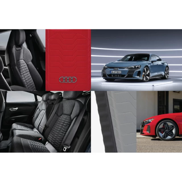 Чохол Audi Synthetic Leather для iPhone 14 Pro Black with MagSafe (AU-TPUPCMIP14P-GT/D3-BK)