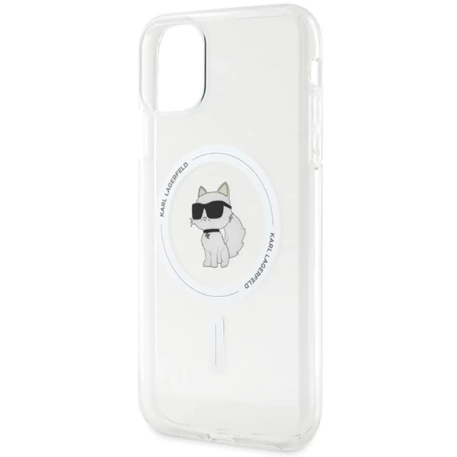 Чехол Karl Lagerfeld IML Choupette для iPhone 11 Transparent with MagSafe (KLHMN61HFCCNOT)