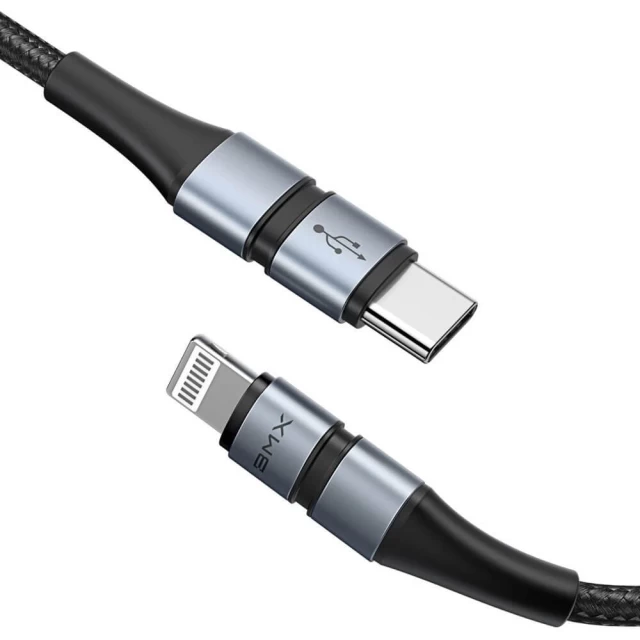 Кабель Baseus BMX MFI Lightning to USB-C 1.2m PD Black (6928548565215)