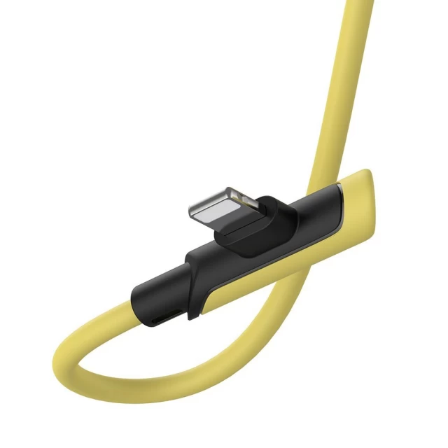 Кабель Baseus Colourful Elbow Lightning to USB-C 1.2m PD Yellow (6953156216594)