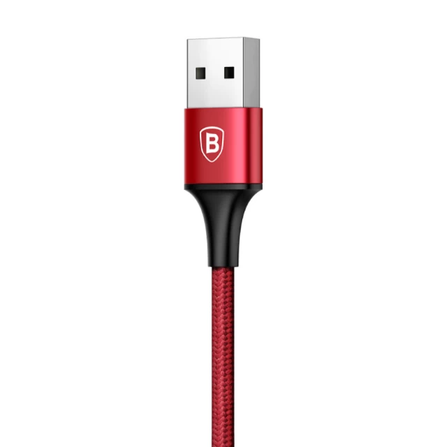 Кабель Baseus Rapid 2-in-1 USB-A to Lightning/Micro-USB 1.2m Red (6953156256354)