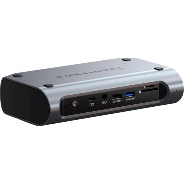 USB-хаб Satechi Thunderbolt 4 Multimedia Pro Dock 2xDisplayPort/2xHDMI/Thunderbolt 4/USB-С/6xUSB-A/RJ-45/Mini Jack 3.5mm/DC/SD/Micro SD Space Gray (ST