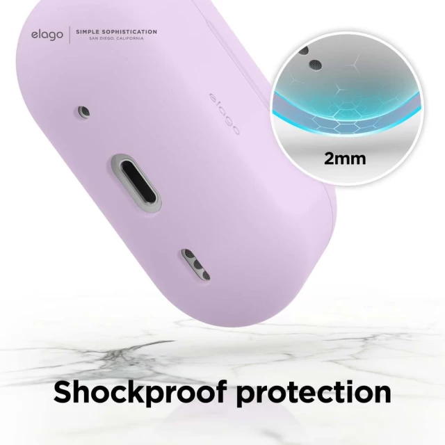 Чехол для наушников Elago Silicone Hang Case для AirPods Pro 2 Lovely Pink (EAPP2CSC-ORHA-LPK)