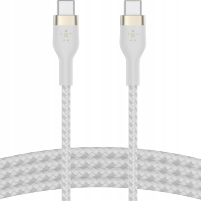 Кабель Belkin BoostCharge Pro Flex USB-C to USB-C 60W 2m White (CAB011BT2MWH)