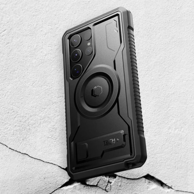 Чохол Tech-Protect Kevlar для Samsung Galaxy S24 Ultra (S928) Black with MagSafe (5906203690855)