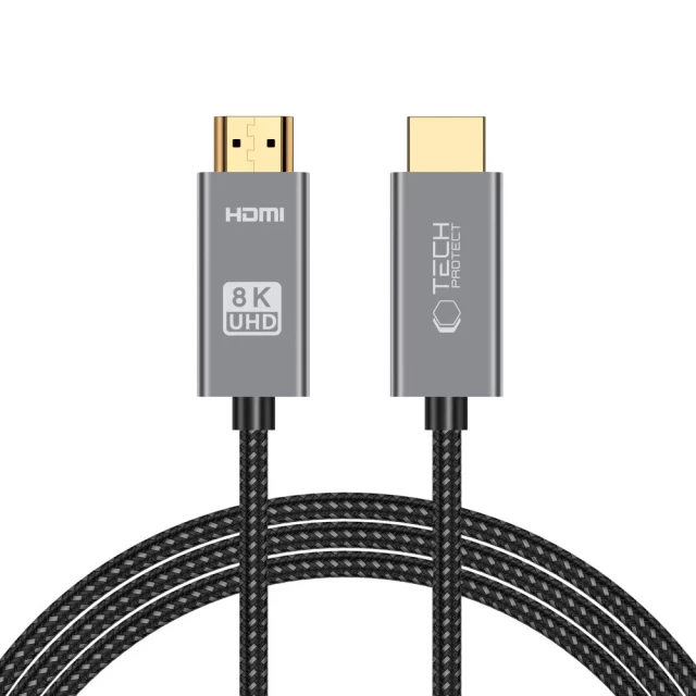Кабель Tech-Protect Ultraboost HDMI 2.1 CABLE 4K 120HZ / 8K 60HZ 2m Black (5906302309092)
