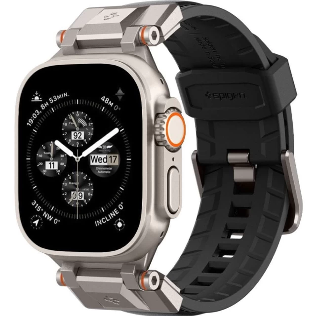 Ремінець Spigen DuraPro Armor PU для Apple Watch 49 | 45 | 44 | 42 mm Black (AMP07591)