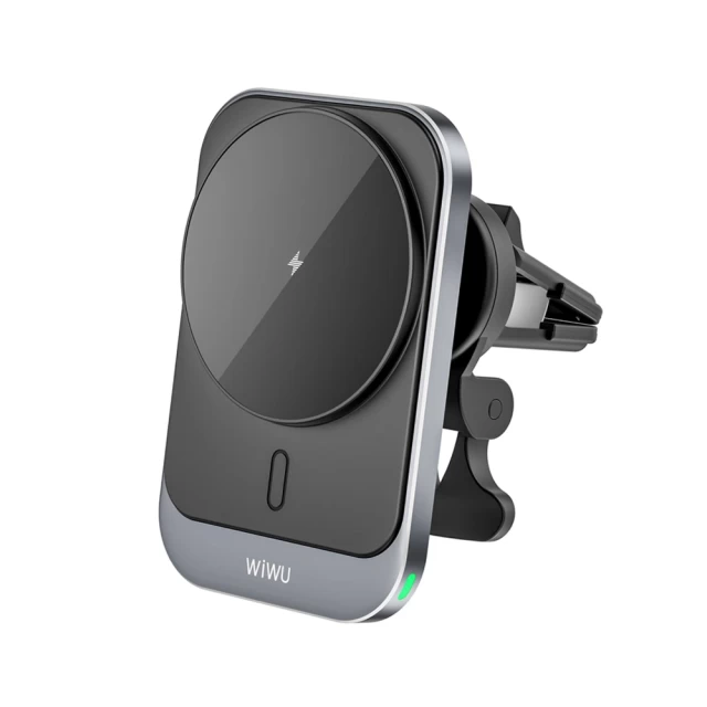 Автотримач з функцією бездротової зарядки WIWU Freelander Wireless Charger 15W Black with MagSafe (CH-314)