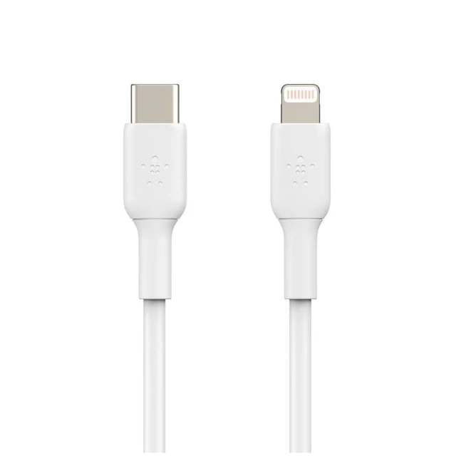 Кабель Belkin USB-C to Lightning PVC White 1 m (CAA003BT1MWH)