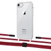Чехол Upex Crossbody Protection Case для iPhone SE 2020 | 8 | 7 Crystal with Twine Red and Fausset Matte Black (UP83005)