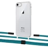 Чохол Upex Crossbody Protection Case для iPhone SE 2020 | 8 | 7 Crystal with Twine Cyan and Fausset Matte Black (UP83012)