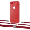Чехол Upex Crossbody Protection Case для iPhone SE 2020 | 8 | 7 Crystal with Twine Red and Fausset Silver (UP83022)