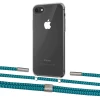 Чехол Upex Crossbody Protection Case для iPhone SE 2020 | 8 | 7 Crystal with Twine Cyan and Fausset Silver (UP83029)