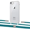 Чехол Upex Crossbody Protection Case для iPhone SE 2020 | 8 | 7 Crystal with Twine Cyan and Fausset Silver (UP83029)
