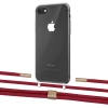 Чехол Upex Crossbody Protection Case для iPhone SE 2020 | 8 | 7 Crystal with Twine Red and Fausset Gold (UP83039)