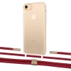 Чохол Upex Crossbody Protection Case для iPhone SE 2020 | 8 | 7 Crystal with Twine Red and Fausset Gold (UP83039)