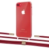 Чехол Upex Crossbody Protection Case для iPhone SE 2020 | 8 | 7 Crystal with Twine Red and Fausset Gold (UP83039)