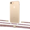 Чехол Upex Crossbody Protection Case для iPhone SE 2020 | 8 | 7 Crystal with Twine Mulberry and Fausset Gold (UP83045)