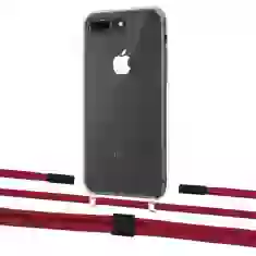 Чехол Upex Crossbody Protection Case для iPhone 8 Plus | 7 Plus Crystal with Twine Red and Fausset Matte Black (UP83056)