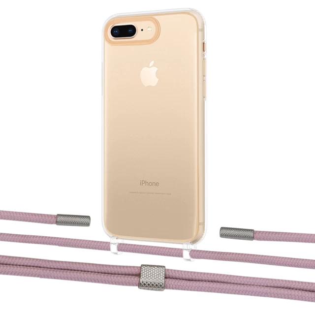 Чохол Upex Crossbody Protection Case для iPhone 8 Plus | 7 Plus Crystal with Twine Rose Gold and Fausset Silver (UP83071)