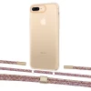 Чехол Upex Crossbody Protection Case для iPhone 8 Plus | 7 Plus Crystal with Twine Mulberry and Fausset Gold (UP83096)