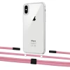 Чехол Upex Crossbody Protection Case для iPhone XS | X Crystal with Twine Coral and Fausset Matte Black (UP83106)