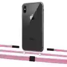 Чехол Upex Crossbody Protection Case для iPhone XS Max Crystal with Twine Coral and Fausset Matte Black (UP83208)