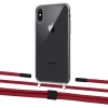 Чохол Upex Crossbody Protection Case для iPhone XS | X Crystal with Twine Red and Fausset Matte Black (UP83107)