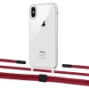 Чохол Upex Crossbody Protection Case для iPhone XS Max Crystal with Twine Red and Fausset Matte Black (UP83209)