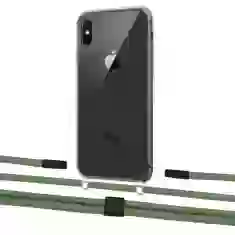 Чехол Upex Crossbody Protection Case для iPhone XS | X Crystal with Twine Mint and Fausset Matte Black (UP83112)