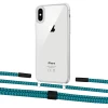 Чехол Upex Crossbody Protection Case для iPhone XS | X Crystal with Twine Cyan and Fausset Matte Black (UP83114)