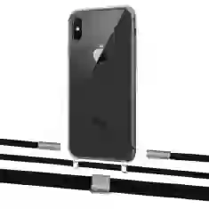 Чохол Upex Crossbody Protection Case для iPhone XS | X Crystal with Twine Black  and Fausset Silver (UP83120)
