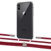 Чохол Upex Crossbody Protection Case для iPhone XS Max Crystal with Twine Red and Fausset Silver (UP83226)