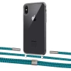 Чохол Upex Crossbody Protection Case для iPhone XS | X Crystal with Twine Cyan and Fausset Silver (UP83131)