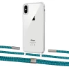 Чехол Upex Crossbody Protection Case для iPhone XS | X Crystal with Twine Cyan and Fausset Silver (UP83131)