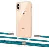 Чохол Upex Crossbody Protection Case для iPhone XS | X Crystal with Twine Cyan and Fausset Silver (UP83131)
