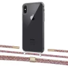 Чохол Upex Crossbody Protection Case для iPhone XS Max Crystal with Twine Mulberry and Fausset Gold (UP83249)