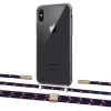 Чохол Upex Crossbody Protection Case для iPhone XS Max Crystal with Twine Blue Marine and Fausset Gold (UP83254)