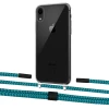 Чехол Upex Crossbody Protection Case для iPhone XR Crystal with Twine Cyan and Fausset Matte Black (UP83165)